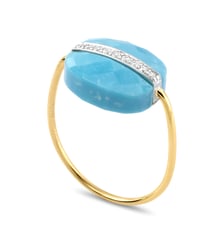 Bague, turquoise, diamants, or jaune Morganne Bello