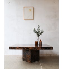 Table basse effet marbré en bois Donna N°754- Produit chiné Debongout