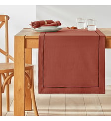 Chemin de table lin/coton lavé Métis Bourdon La Redoute Interieurs
