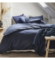 Parure de lit bicolore en coton, taies carrées, BONS JOURS Essix