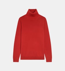 Pull droit col roulé en cachemire 2 fils Bompard