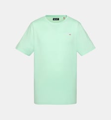 T-shirt brodé gris chiné Schott