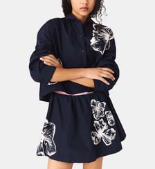 Chemise courte en coton Maje