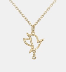 Collier chaîne L'Hirondelle en Plaqué Or avec diamant blanc La Garçonne Diamant