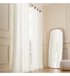 Rideau en lin lavé, doublé, avec passants AM.PM