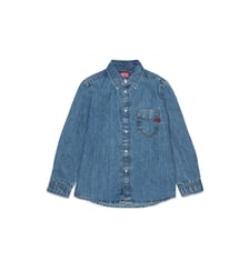Chemise en denim avec logo Diesel Kids