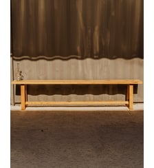 Banc en bois Antoine N°499- Produit chiné Debongout