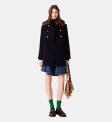 Manteau en laine mélangée Maje