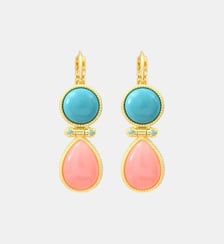 Boucles d'oreilles dormeuses Océane  doré à l'or fin - Oceane Satellite