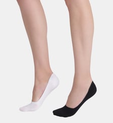 Lot de 2 Paires de Protèges-Pieds Basique Coton Dim