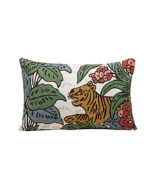 Housse De Coussin  Coton rebrodé de point de chainette au motif animalier Madura