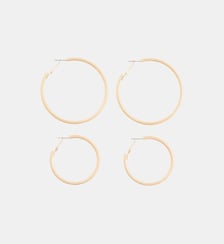 Set de 2 paires de créoles dorées Balaboosté