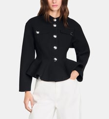 Veste courte à basque volantée Sandro