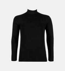 Tee-shirt col roulé manches longues  pur coton Eminence