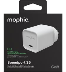 Chargeur secteur 35W GaN USB-C x2 power Delivery Blanc Mophie