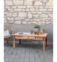 Table basse en bois Léonie N°1148- Produit chiné Debongout