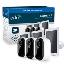 Caméra de surveillance 3 caméras ext Essential3 2K+ pan. sol Arlo