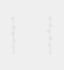 Boucles d'oreilles longues acier inoxydable argenté Balaboosté