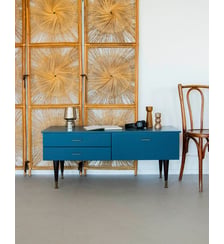 Enfilade bleue en bois Margaret N°447- Produit chiné Debongout