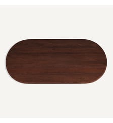 Plateau de table ovale en noyer, longueur 220 cm AM.PM