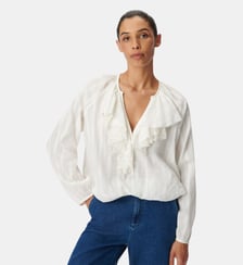 Blouse détails volants dentelle Ikks