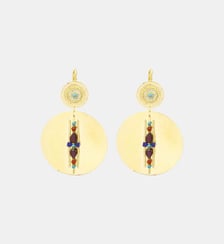 Boucles d'oreilles rondes   doré à l'or fin - Dakota Satellite