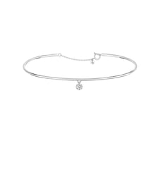 Bracelet jonc 360° - Diamant 0,10ct - Or blanc 750‰ La Brune & La Blonde