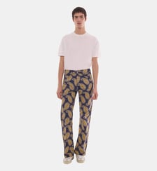 Pantalon 5 poches en coton à paisley Fursac