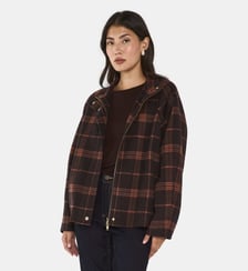Blouson Écossais En Laine Mélangée Felicity Maison 123
