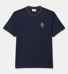 T-shirt fabriqué en France rayures badge Lacoste