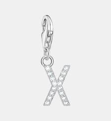 Thomas Sabo Pendentif Charm lettre X avec pierres blanches argent Argent sterling 925 Thomas Sabo
