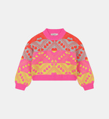 Pull tricot motifs coeurs Billieblush