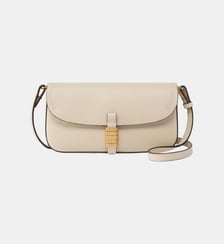 Sac porté épaule moyen saddle flat en cuir Pinko