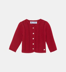 Cardigan - Cerise laine maille ajourée Tartine Et Chocolat