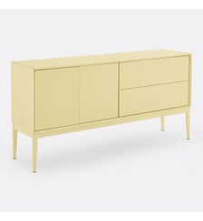 Buffet bas laqué, 2 portes 2 tiroirs, longueur 160 cm La Redoute Interieurs