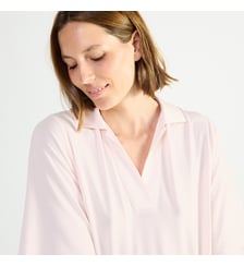 Chemise de nuit courte col polo en jersey Laurence Tavernier