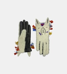 Lama gants en cuir doublé alpaga Agnelle