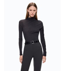 T-shirt à col roulé et base asymétrique Pinko
