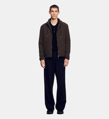 Blouson zippé à capuche Sandro