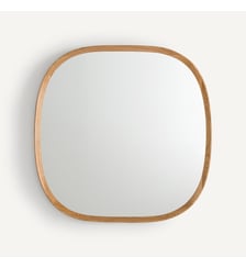 Miroir organique chêne massif et MDF, H80cm AM.PM