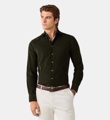 Chemise Coupe Ajustée En Velours Côtelé Fin Hackett London