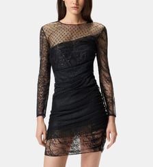 Robe en dentelle effet patchwork Pinko