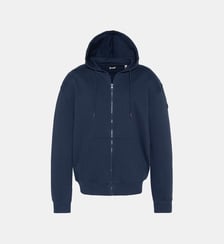 Sweatshirt uni zippé à capuche Schott