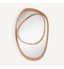 Miroir asymétrique, cadre en chêne H100 cm AM.PM