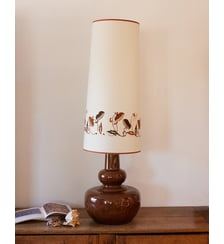 Maxi lampe à poser seventies chocolat Julia N°1052- Produit chiné Debongout