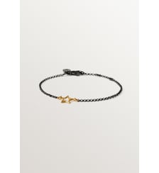 Bracelet lune bicolore en argent 925 plaqué or jaune 18 carats Aristocrazy