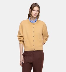 Cardigan en laine à manches longues Rabanne