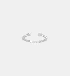 Bague ouverte Angélique en Argent avec diamant blanc La Garçonne Diamant