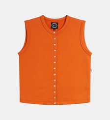 cardigan pression Azur en coton sans manches orange Agnès b.