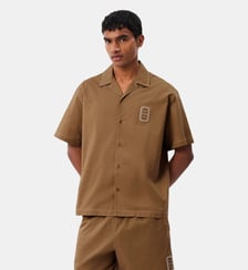 Chemise manches courtes coton relaxed fit Lacoste